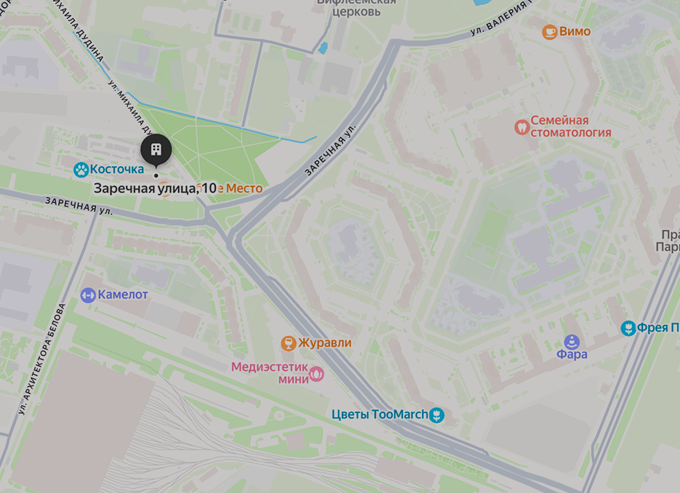 Карта расположения студии